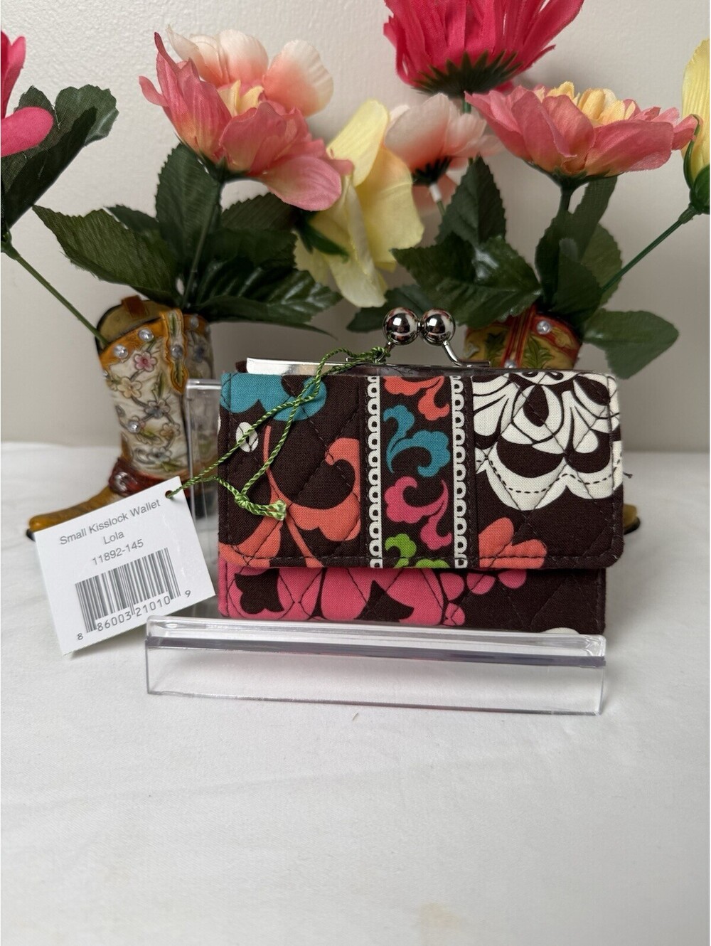 Vera Bradley Lola Small Kisslock Wallet NWT Retired Pattern